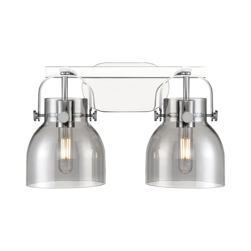 Skycrest 6 - Light Dimmable Vanity Light, Smoke, Polished Chrome, 2 Lights