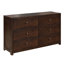 Commode double 6 tiroirs Vintage Brown-165345004