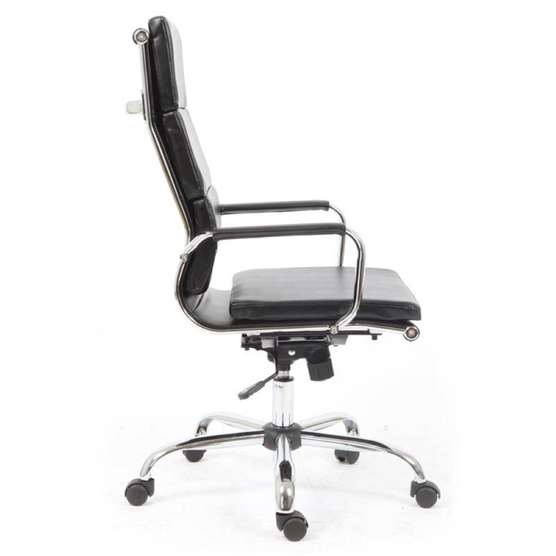 Fauteuil de conférence ergonomique en polyuréthane, noir