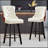 Button Tufted Bar Stools
