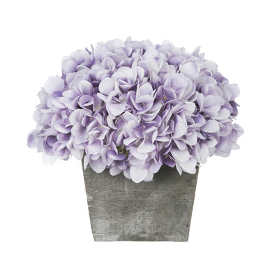 Fabric Hydrangea Arrangement in Planter