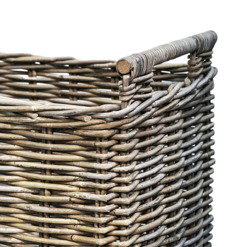 Natural Rattan Log Cart H49cm W58cm