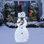 Décoration de Noël extérieure en forme de bonhomme de neige avec lumières DEL