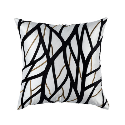 Twig Abstract Feather Throw Pillow