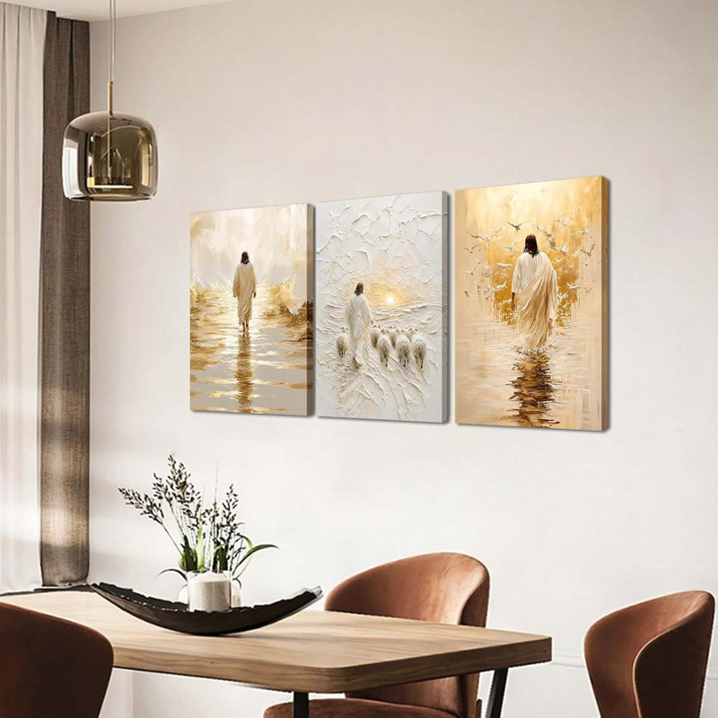 3 Piece Wrapped Canvas Print, 40cm H x 90cm W