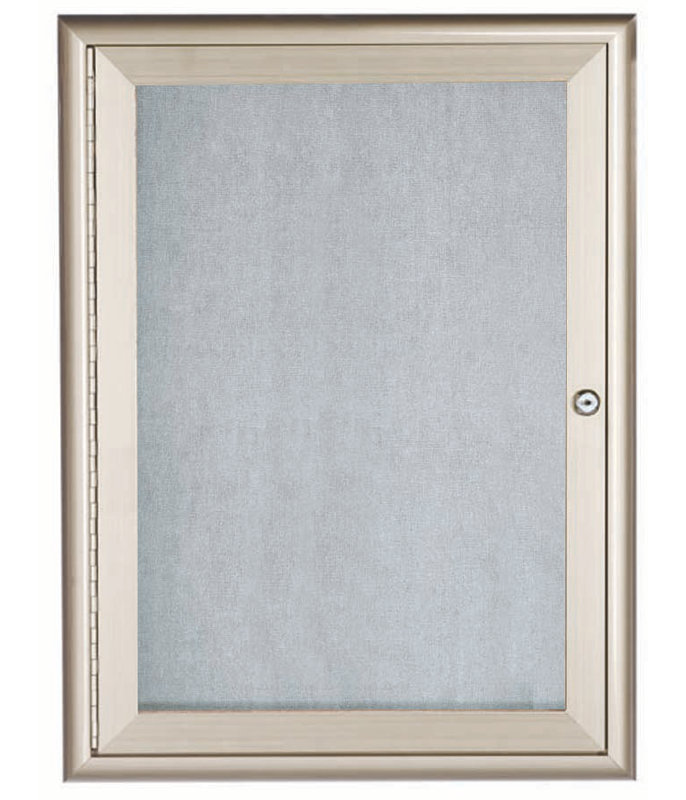 Tableau d’affichage mural fermé, H 3 pi x l 2 pi x P 2 po, Argent