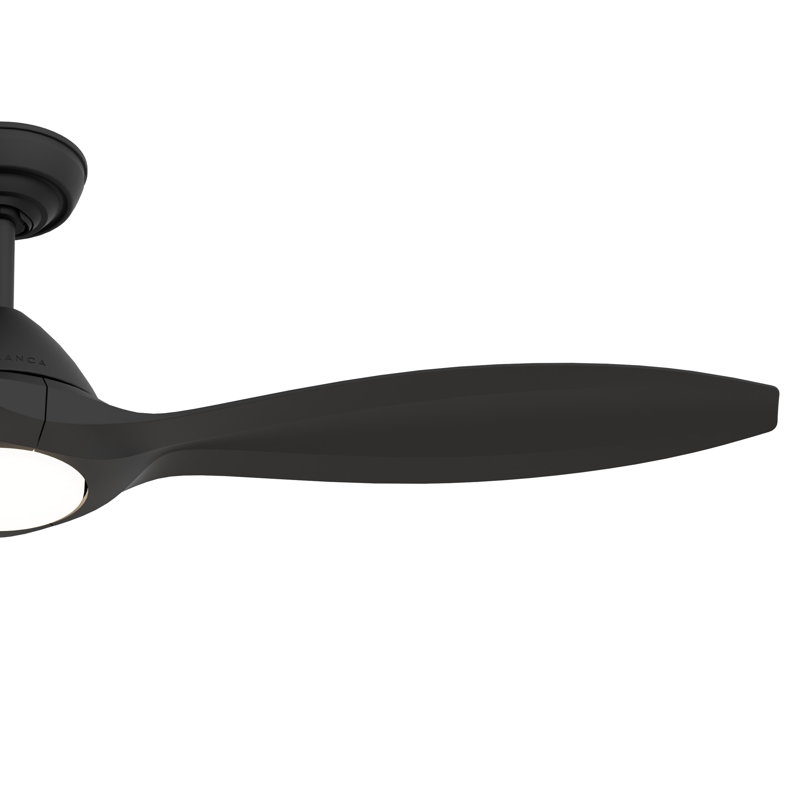 Casablanca 56 inch Surea ENERGY STAR® Damp Rated Ceiling Fan with Lights and Remote, Matte Black