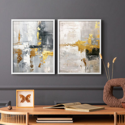 Série ABSTRACT CDL XXXVII - Reproduction encadrée de qualité supérieure - prête à être accrochée - aucun clou requis - aucun clou requis