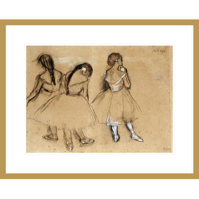 «Three Dancers» par Edgar Degas, impression giclée encadrée
