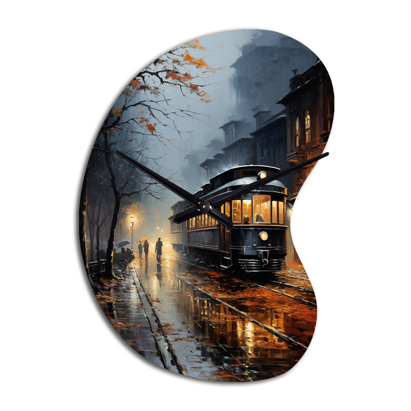 Artiaga - Horloge murale jaune en forme de flèche - forme unique, Petit