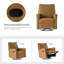 Fauteuil inclinable manuel berçant en cuir Jerseyville-1351637236