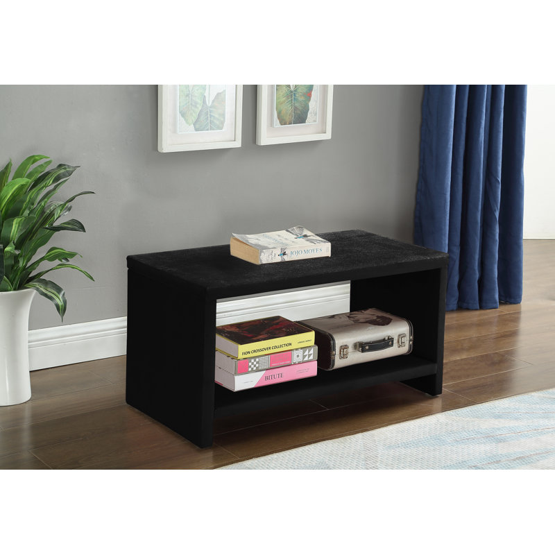Table de chevet Stoffel, Velours noir