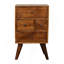 Table de chevet 4 tiroirs multi châtaignier