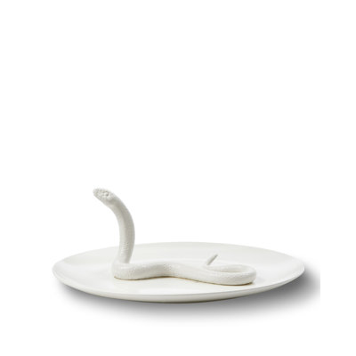 Assiette Alfrida blanc serpent