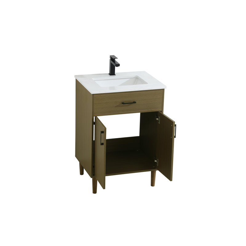 Chandler 24 inch Single Bathroom Vanity, Chestnut Brown