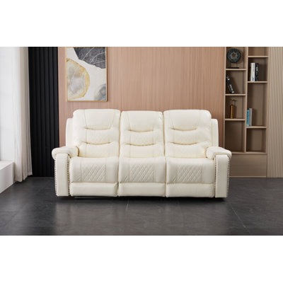 Ensemble de canapé inclinable électrique en cuir, canapé modulaire en cuir, ensembles inclinables électriques modernes avec porte-gobelets / rangement pour le salon / la chambre à coucher / le bureau