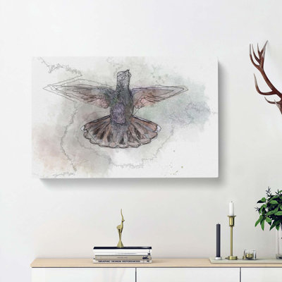 Wings of a Hummingbird in Abstract - Wrapped Canvas