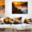 Coussin lombaire de coucher de soleil seascape