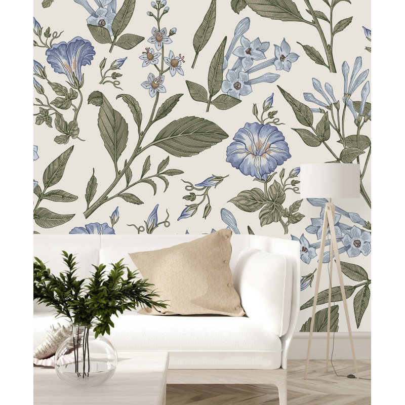 Panneau de papier peint auto-adhésif L 8,33 pi x l 100 po Wildflowers, L 8,33 pi x l 100 po