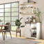 Buffet 33 "avec porte coulissante et tablette réglable, armoire blanche, grange
