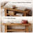 63-Inch Solid Wood Entryway Shoe Bench with Storage Shelf