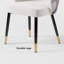 Ensemble de 1 chaise de salle à manger moderne avec dossier rembourré en velours et structure en métal-2089035819-2086760651
