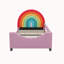 Lit de jour simple rembourré Rainbow
