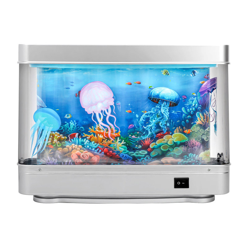 Mini-aquarium artificiel avec lampe poisson