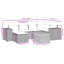  Ensemble de canapé de patio 7 pièces avec coussins en rotin de polyester gris