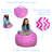Kids Bean Bag Chair Cover - Stuffed Animal Storage & Toy Organizer with Zipper - Plush Storage Kids Bean Bag Cover only for Toddlers and Children's Rooms - Organizes Pillows, Blankets, and Stuffies - Multiple Colors, Sizes, and Fabrics-51574523-51574536