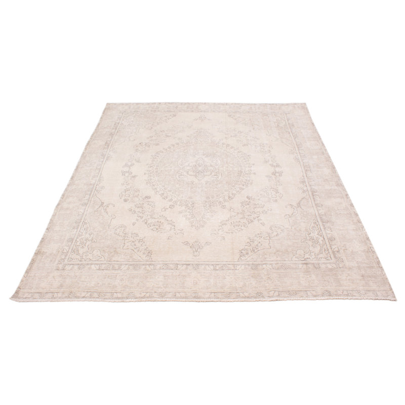 Antalya One-of-a-Kind 9'7" X 12'1" 1990s Wool Area Rug in Light Khaki