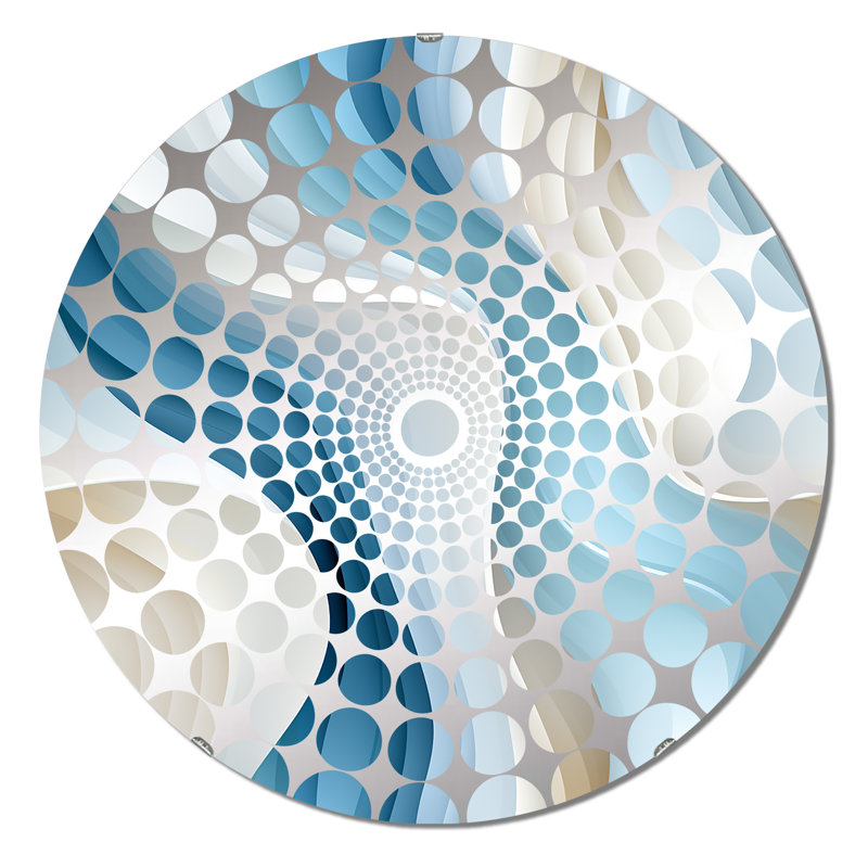 Gentle Lines - Miroir décoratif à cercles concentriques, 23,6 po x 23,6 po