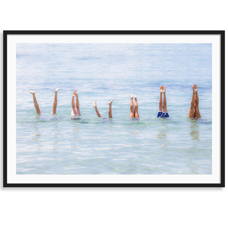 Bottoms Up Print by Carly Tabak, Black Wood, 44" W x 31" H