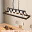 Luminaire suspendu 34 po en or noir 34 po - 5 douilles E26, chaîne réglable pour la salle à manger, îlot de cuisine, douilles d'ampoule du salon, hauteur, design rétro