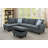 Dark Grey Fabric 3-Piece Sectional Sofa Set with Storage Ottoman-69969364-90726398