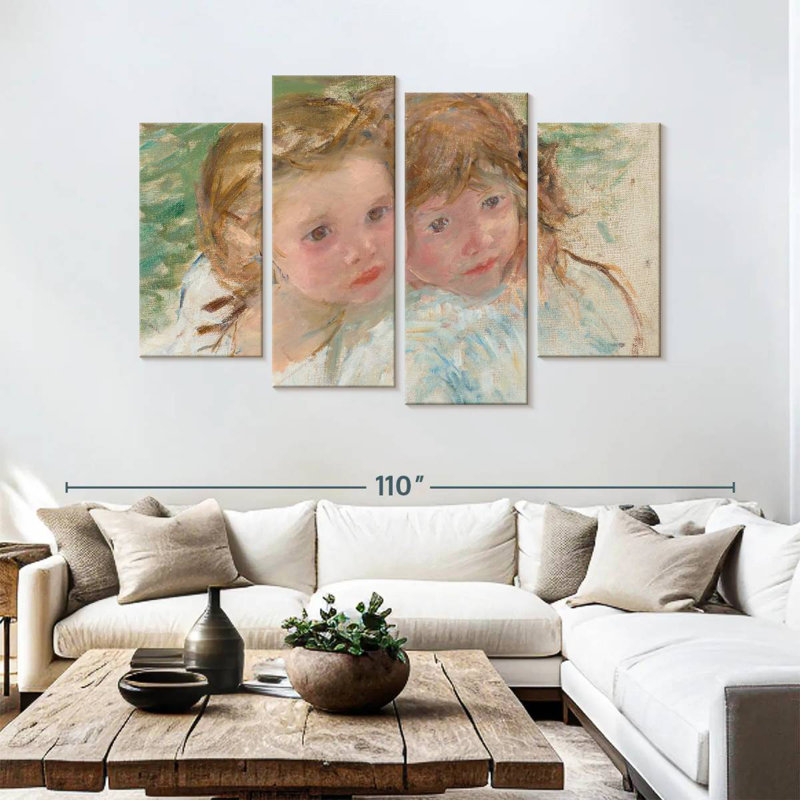 Leisha, deux petites soeurs, H 54 po x l 84 po