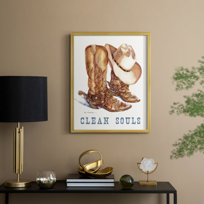 Clean Souls Framed Print - Solid Wood
