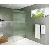 Gaia 38 in. x 78 in. Frameless Fluted Single Fixed Shower Panel