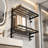 Foldable Wall Mounted Towel Rack for Bathroom, Three Tier Stainless Steel Shelf with Towel Bar and Hooks, Space Saving Storage Organizer for Lavatory, Rust Resistant, Modern Design, Black