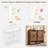 Farmhouse 2 Flip Drawers & Sliding Door Shoe Storage Cabinet – Freestanding Rustic Hidden Shoe Rack Organizer For Entryway-1896655003