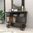 Black Metal Industrial Rolling Cart 3 Basket Drawers Console Table