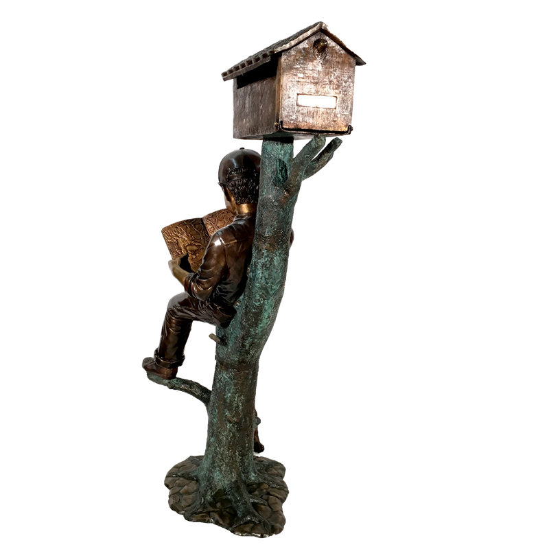Dog Yorkshire Terrier Bronze Garden Statue