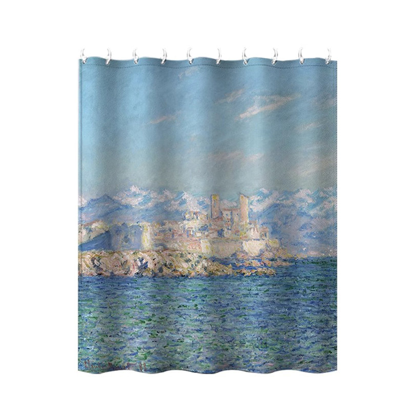 Rideau de douche en polyester, 79"H x 71"W