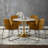 Gala Round Faux Marble Coffee Table – Modern Gold Metal Base Accent Table-1422640144