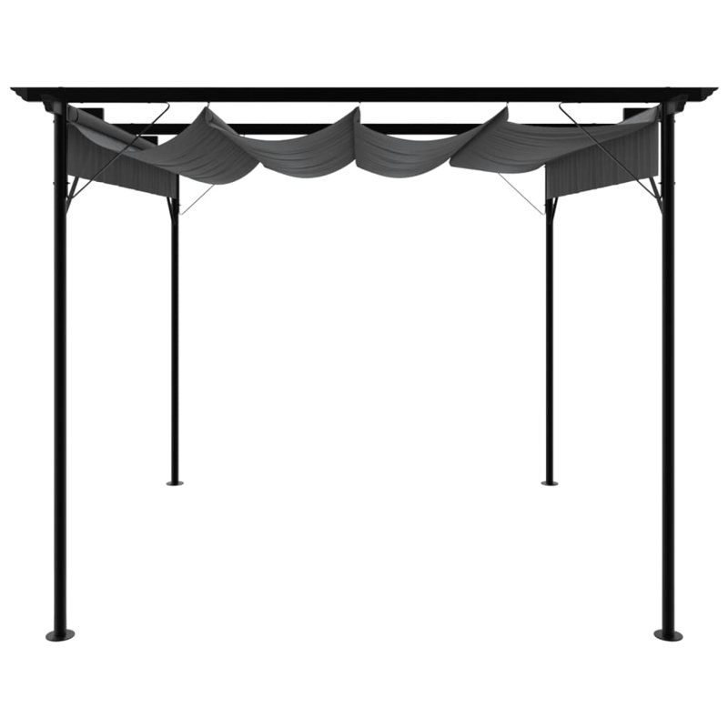 Aaratrika 3m x 3m Steel BBQ Gazebo, Anthracite