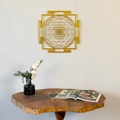 Sri Yantra Metal Wall Décor 18,5" x 18,5"