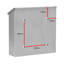 Aire Wall Mounted Galvanised Steel Lockable Weatherproof Post Box - 37x36x11cm-64111913