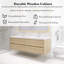 Ensemble de meuble-lavabo mural 72 po avec double lavabo double intégré en résine-904334492-904334490