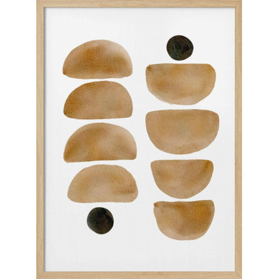 «Geometric Brush», art mural texturé encadré