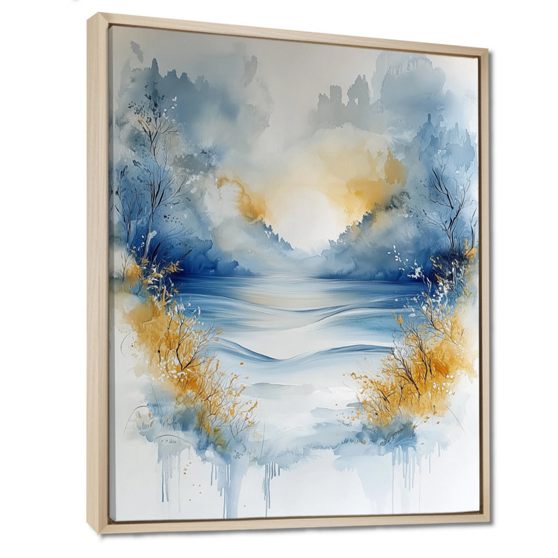 Gianmarco Parallel Coastal Divide Horizon Landscape II - Décoration murale moderne, H 32 po x l 24 po, Crème, crème